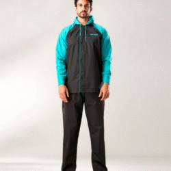 WATERPROOF RAINSUIT BLUE GREEN MUSTERD