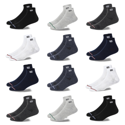 Fitness Mantra® 12 Pairs Ankle Socks