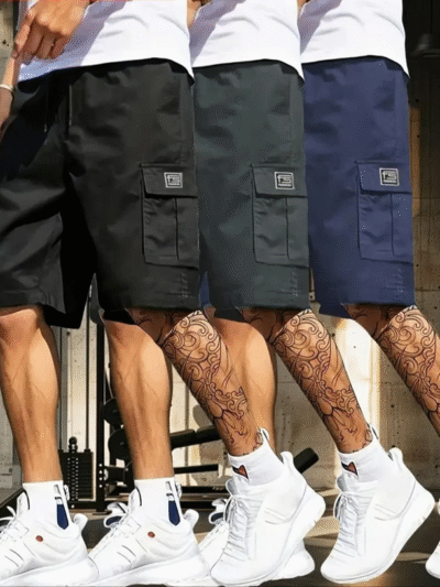 Men's Cotton Casual Cargo Shorts Pack of 3